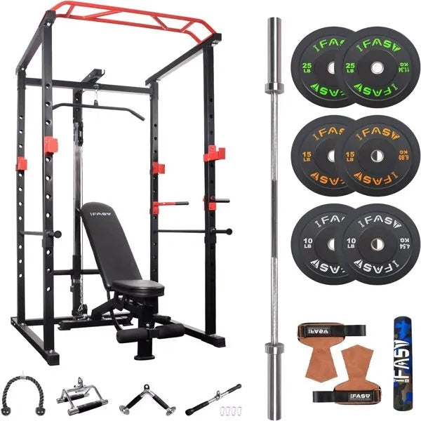 Premium Multi-Use Power Cage for Home Gym with Adjustable Ra