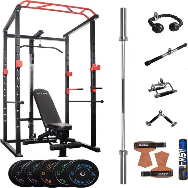 Premium Multi-Use Power Cage for Home Gym with Adjustable Ra