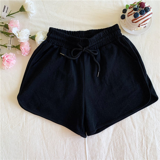 Women's high-waist wide-leg cotton shorts, colour option 4