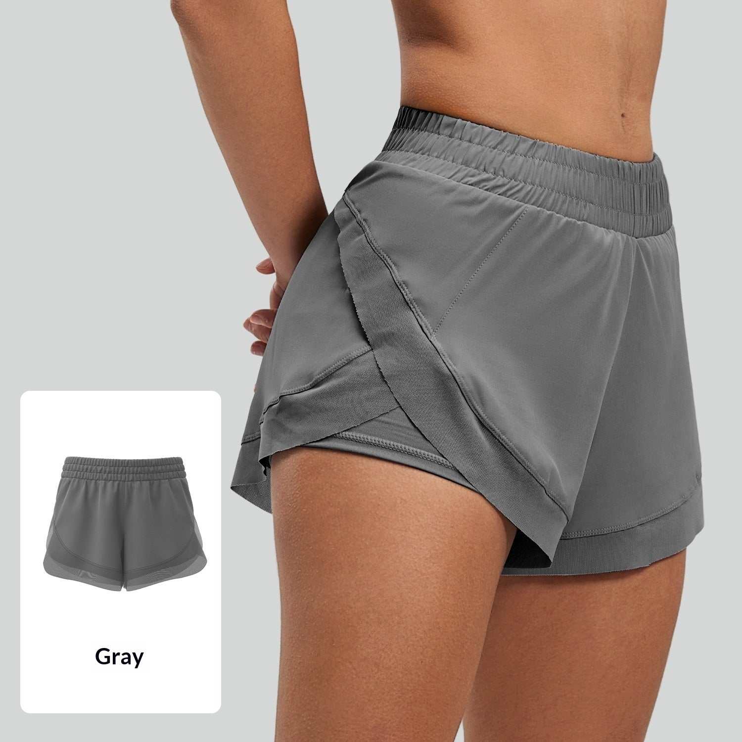 Seamless workout fitness shorts for women with pockets, quick-drying and spandex blend fabric in multiple colors and sizes