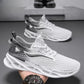 Men's Lace-up Sneakers Mesh Sports Shoes Fashion Hollow-sole Low Top