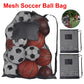 Mesh Soccer Ball Bag Drawstring Sports Ball Bag with Zipper Pocket Extra Large Storage Bags for Football Volleyball Basketball