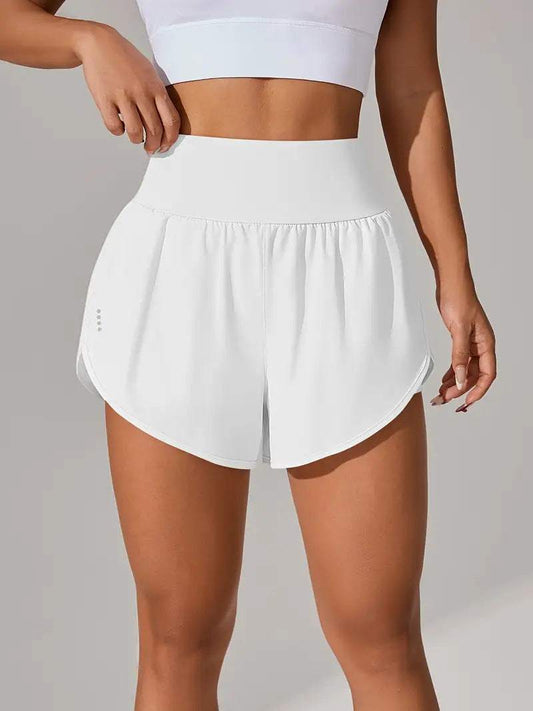 High-Waisted Ruffle Hem Shorts