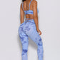Tie-dye Crisscross Sport Bra and Leggings Set