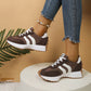 Breathable Platform Sneakers - Women’s Striped Walking Shoes
