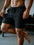 Gray men's sports workout comfort casual polyester shorts straight fit