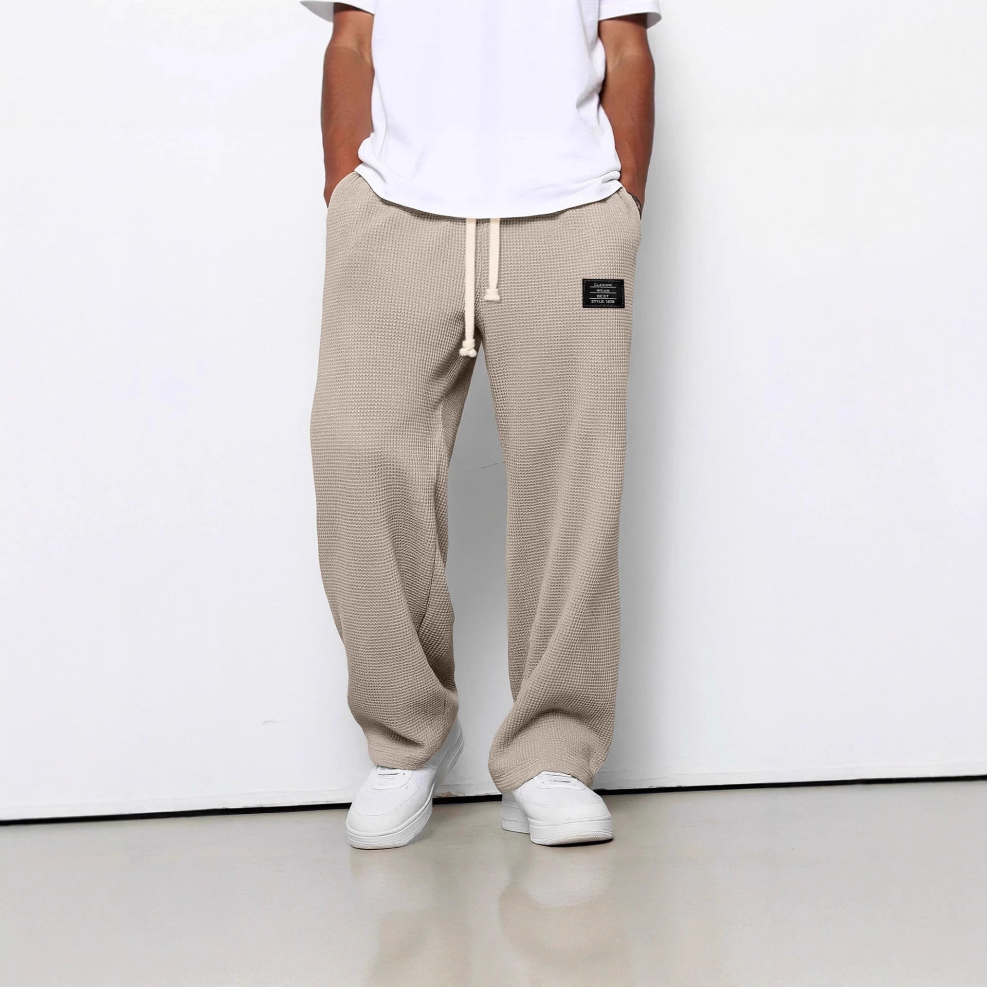 Men's waffle-knit straight-leg sweatpants, photo 17