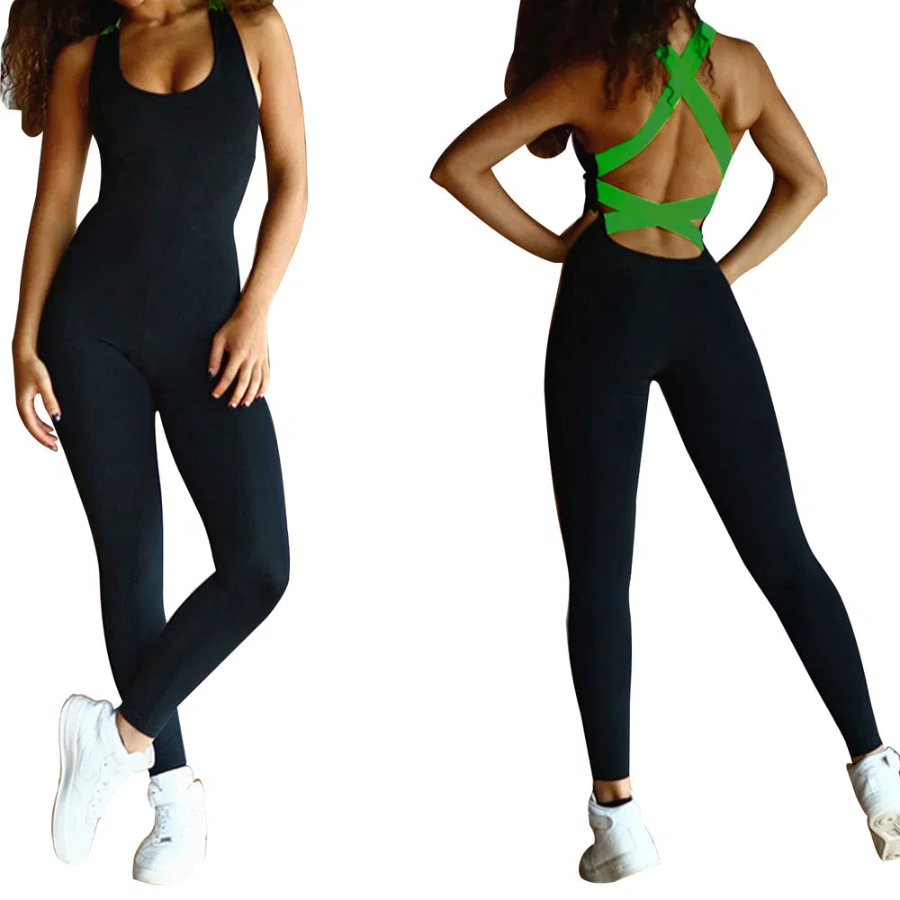 Women’s Sports Jumpsuit – Yoga & Gym One‑Piece Activewear