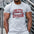 Men wearing trendy workout short sleeve T-shirt in black and white colors
