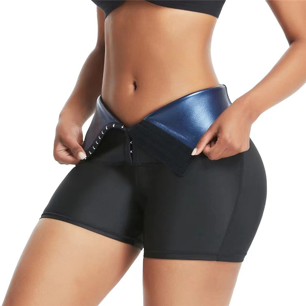 Elite Fitness Sauna Leggings – High-Waist Thermo Slimming Shorts
