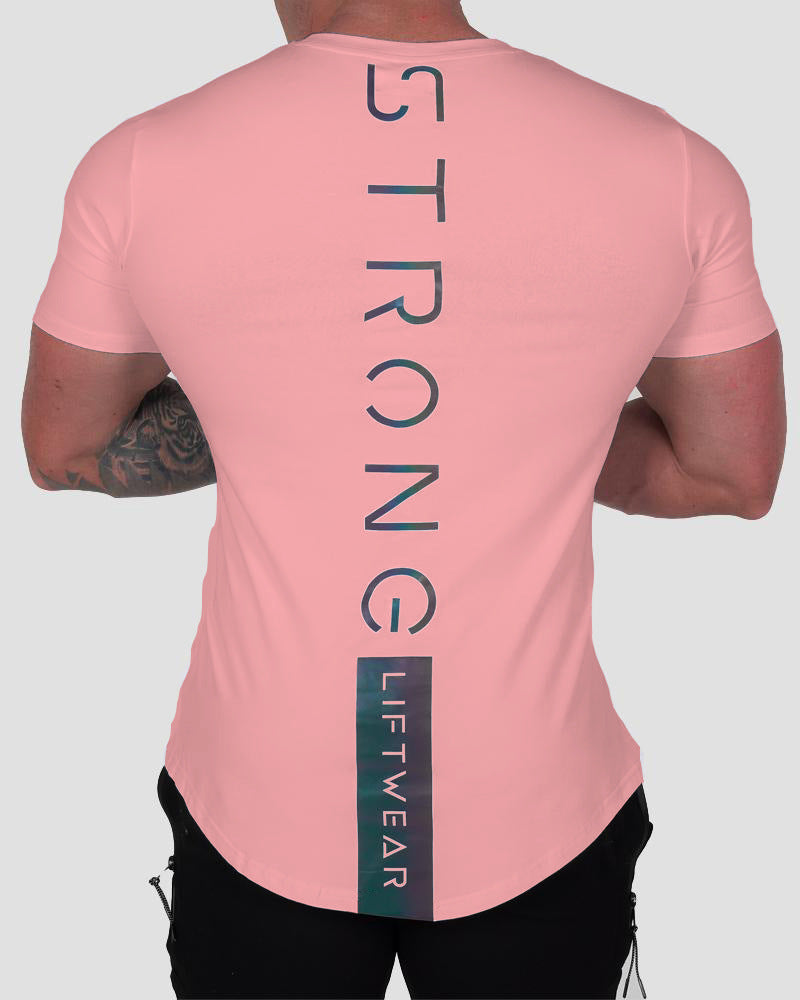 Men's slim-fit cotton gym t-shirt, colour option 4