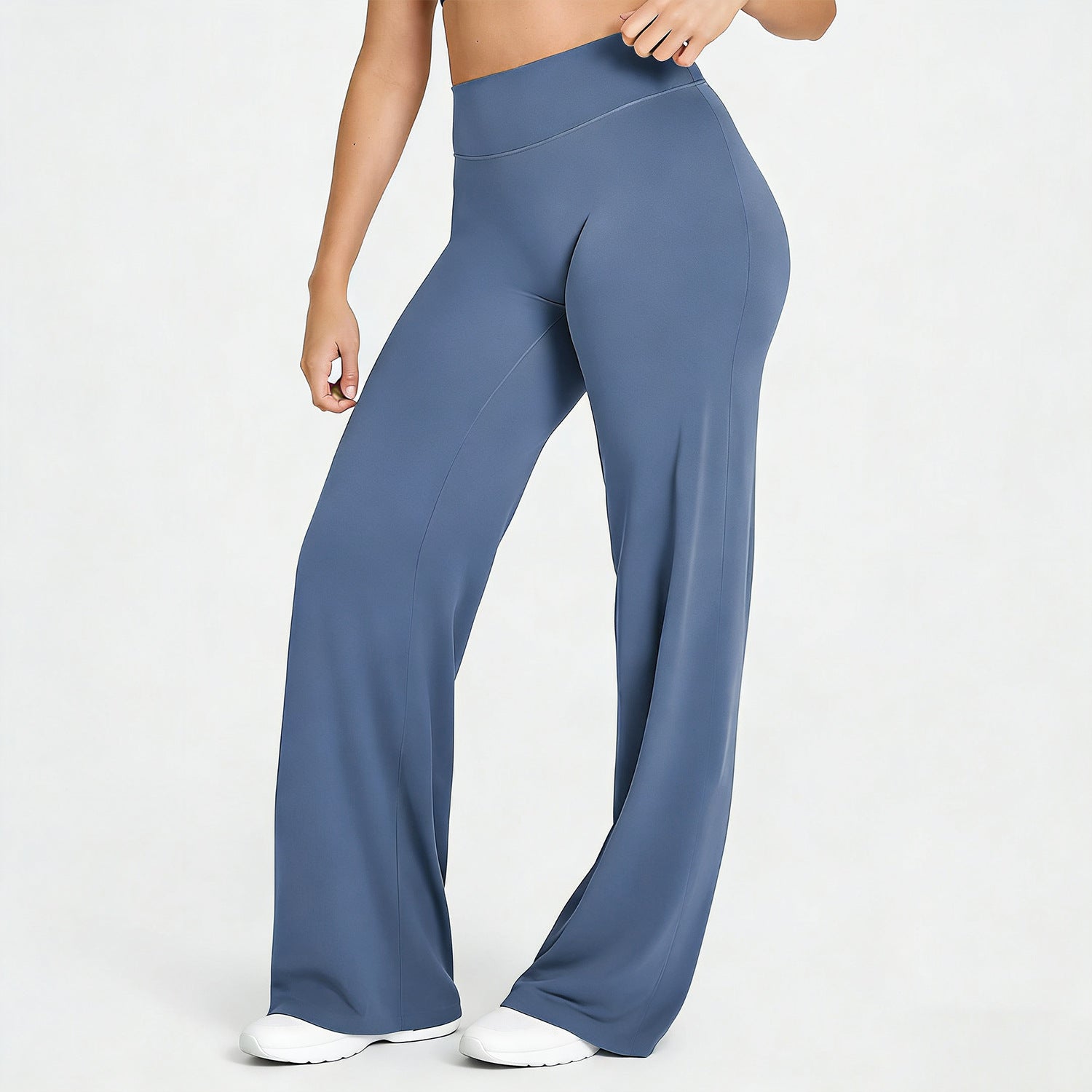 High Waisted Straight Leg Yoga Pants with Pockets