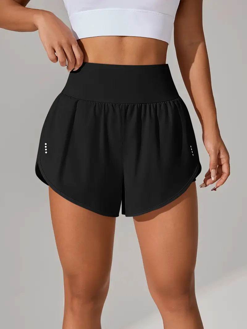 High-Waisted Ruffle Hem Shorts