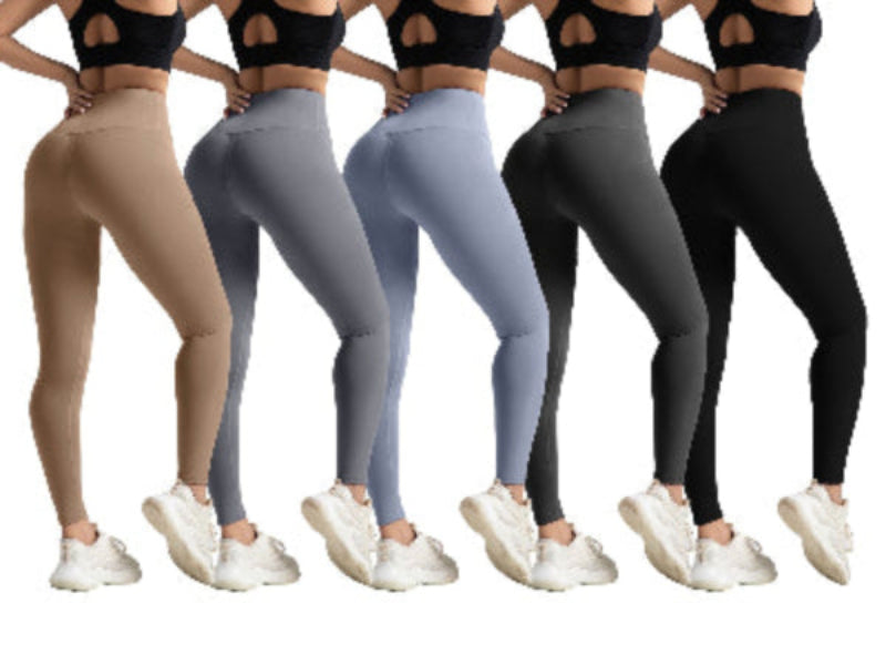 High‑Waist Peach Lift Leggings – Tummy Control Yoga Pants
