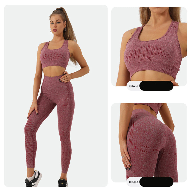 Women's seamless crop top and leggings set, photo 2