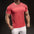 Breathable Men's Training Shirt in Red - Lightweight Quick-Dry Tee Front | GearrUp