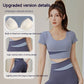 Women's One-piece Chest Pad Top Pants Workout Clothes Suit