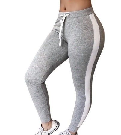 Women's Color-Block Fashion Sport Leggings in Gray – Side Stripe Athletic Fit | GearrUp