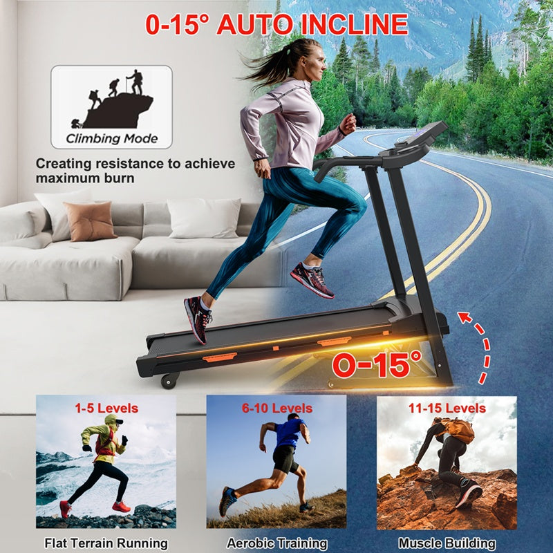 Elite Home Fitness Treadmill – 3.5HP Quiet Motor & Auto-Incline