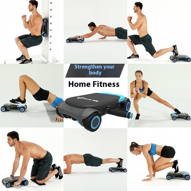 Automatic Rebound Ab Wheel – Four‑Wheel Home Core Trainer