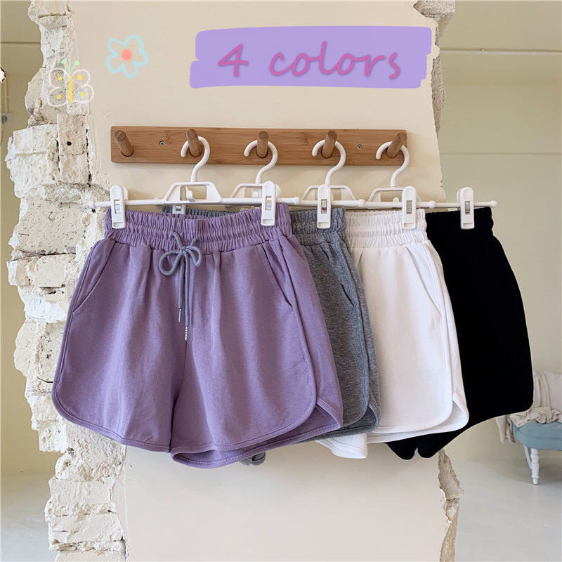 Women's high-waist wide-leg cotton shorts, colour option 2