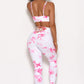 Tie-dye Crisscross Sport Bra and Leggings Set
