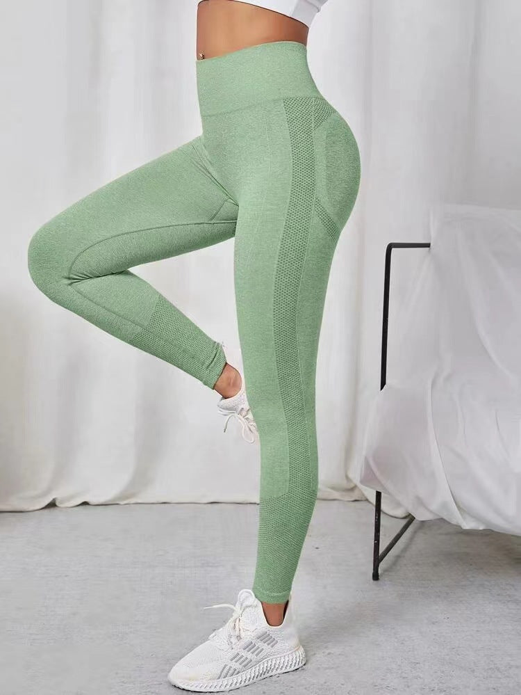 Seamless Peach Hip Yoga Leggings – Hip‑Lifting Fit
