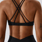 Yoga V-Neck Twisted Sleeveless Sports Bra