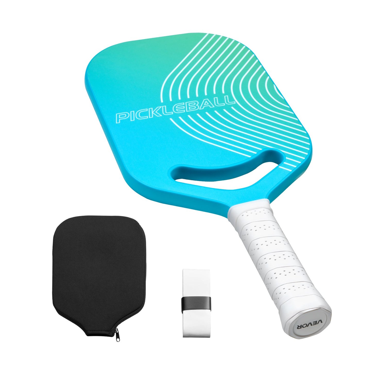 Pro Carbon Fiber Pickleball Paddle With Aero Throat Honeycomb Core Racket