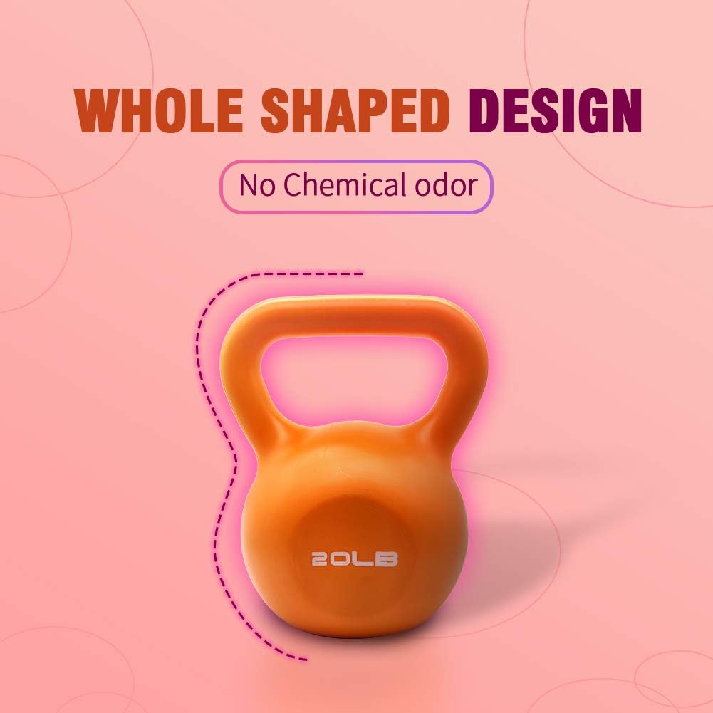 Pro-Grip 20 lb Vinyl Kettlebell – High-Intensity Strength & Conditioning