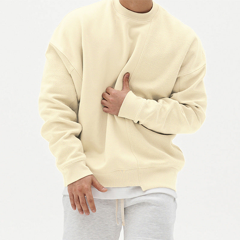 Men's Premium Workout Fit Pullover in Black & Beige Colors