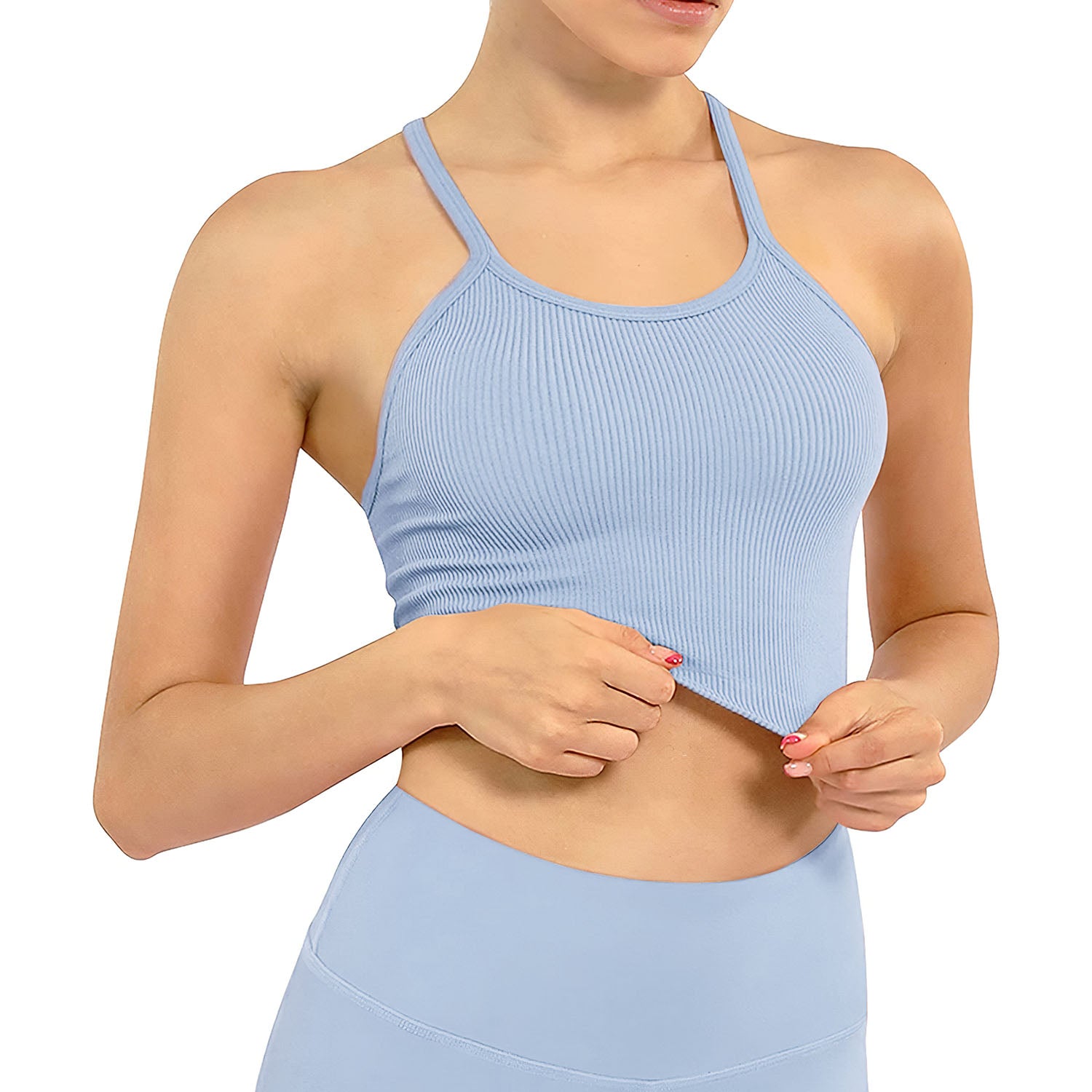 Women’s Summer Ribbed Knit Crop Tank Tops – 3‑Pack, Stretchy & Machine‑Washable
