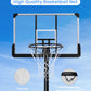 Portable Basketball Hoop Goal Basketball Hoop System Height Adjustable 7 Ft. 6 In..10 Ft. with 44 Inch Indoor Outdoor PVC Backboard Material