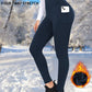 Autumn And Winter Warm Pocket Plus Velvet Yoga Pants