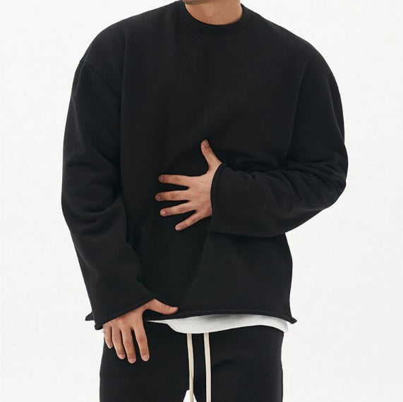 Men's Premium Workout Fit Pullover in Black & Beige Colors