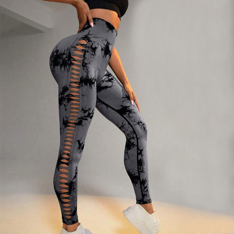 High‑Waist Tie‑Dye Seamless Leggings – Butt‑Lift Fit