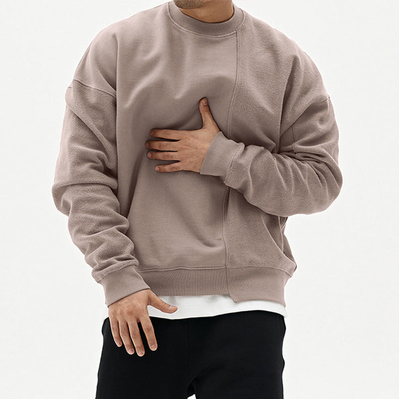 Men's Premium Workout Fit Pullover in Black & Beige Colors