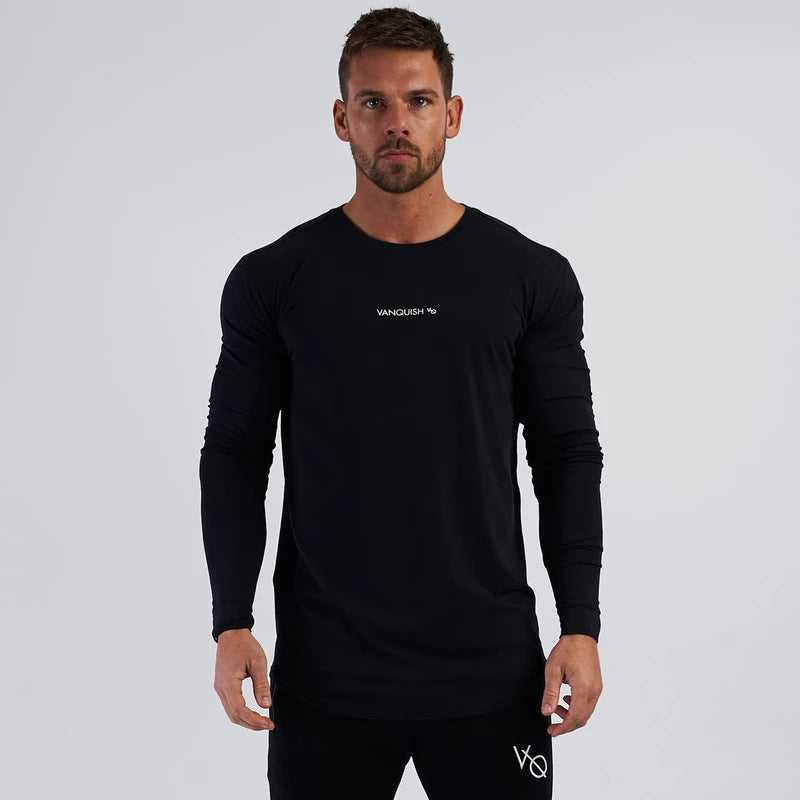 Muscle workout sports long-sleeve T-shirt for running and training in multiple colors