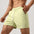 Men's workout shorts with padding in black, white, gray, and green, mid-waist cotton casual stretch shorts
