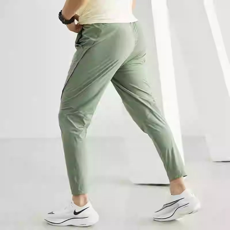 Men’s Apex-Performance Hip-Lift Pants – Quick-Dry Lace-Up Trainers