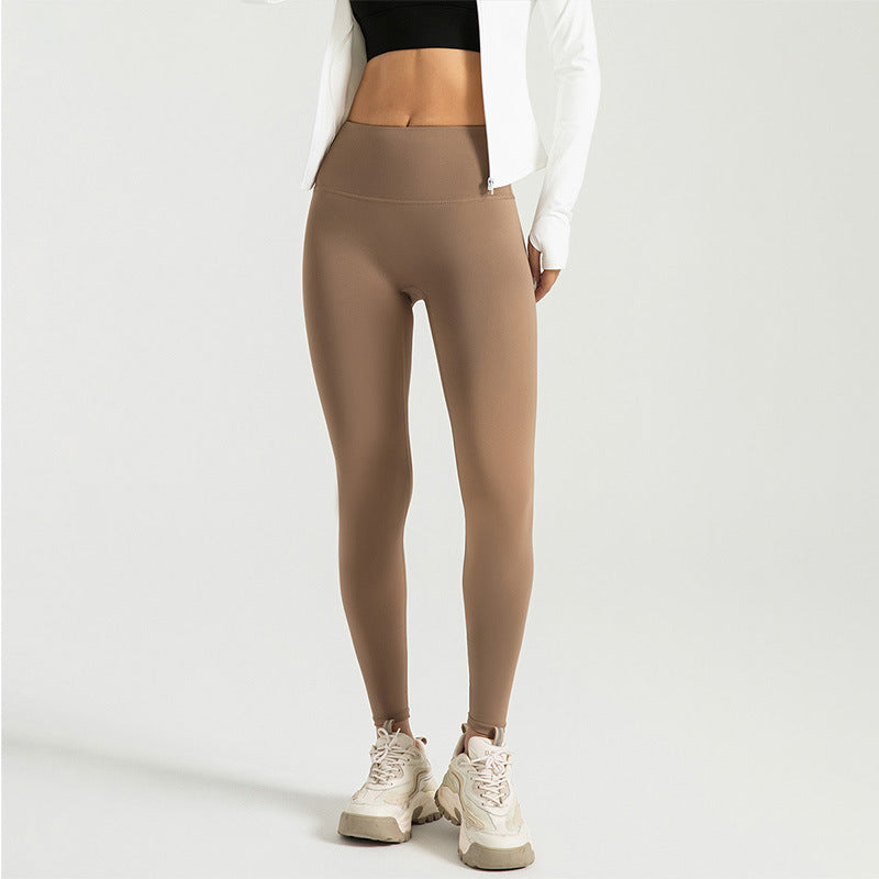 High‑Waist Peach Lift Leggings – Tummy Control Yoga Pants