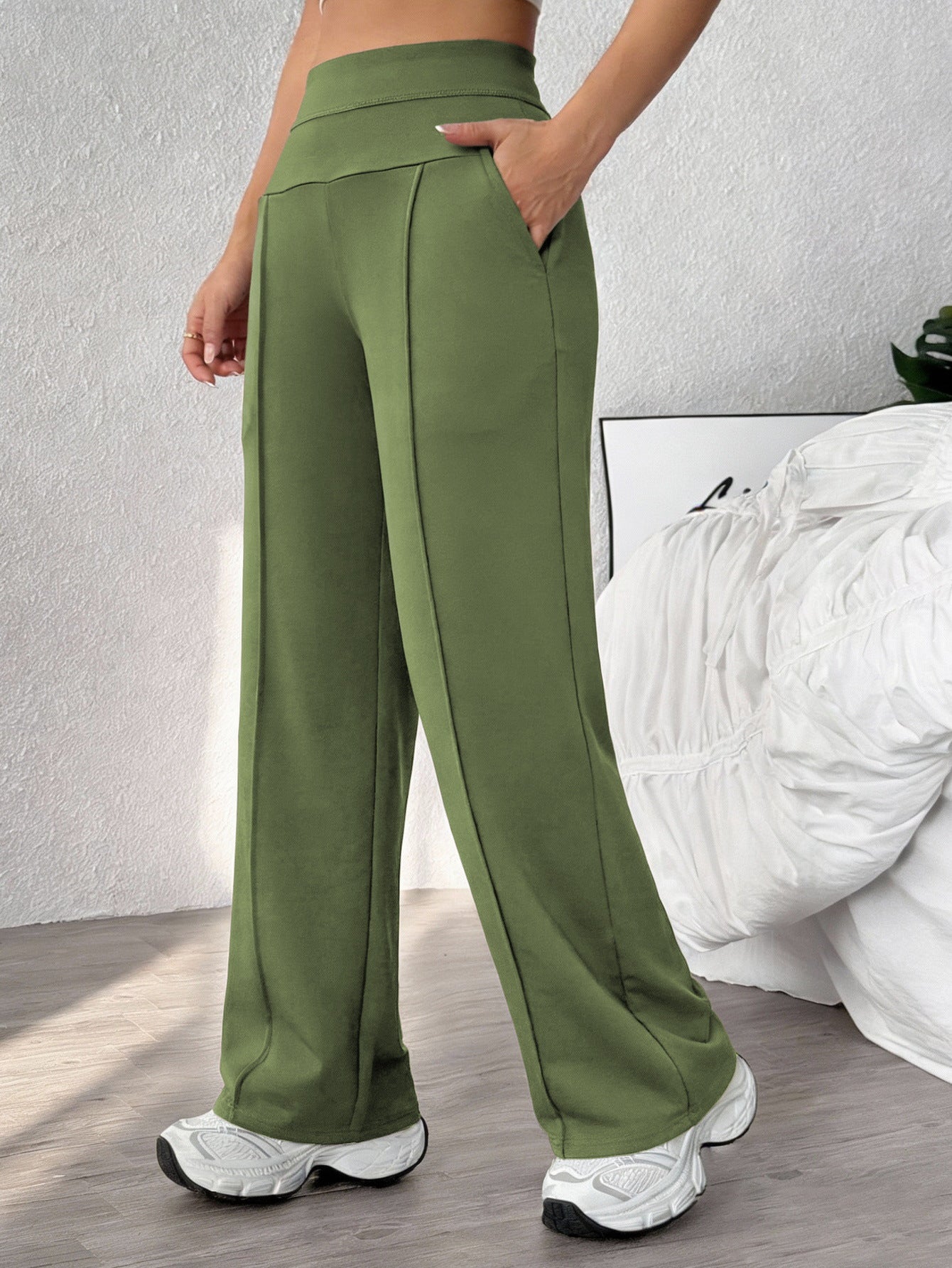 Women's quick-dry straight-leg workout pants, product detail 7