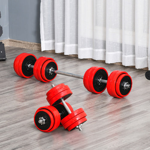 Pro-Iron 66lb Adjustable 2-in-1 Dumbbell & Barbell Set
