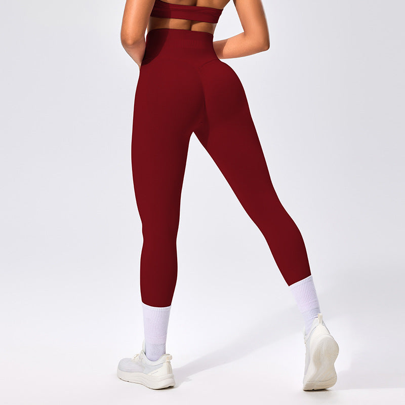 Sculpt & Texture: High-Waist Seamless Pleated Leggings