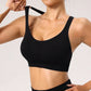 Beauty‑Back Seamless Knitted Sports Bra with Chest Pad for Women