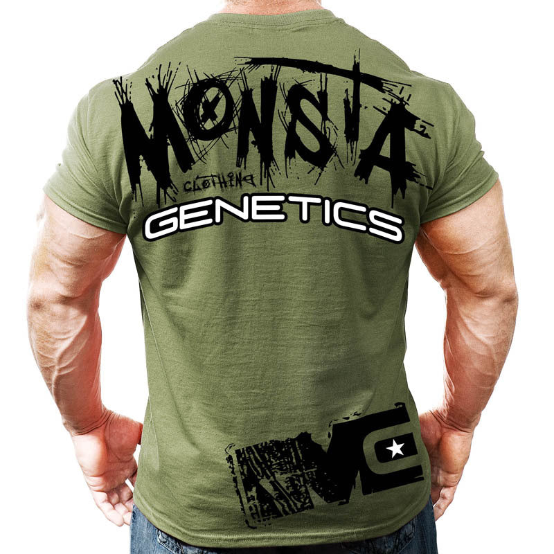 Big Print Brothers cotton stretch slim fit workout T-shirt for men in multiple colors and sizes