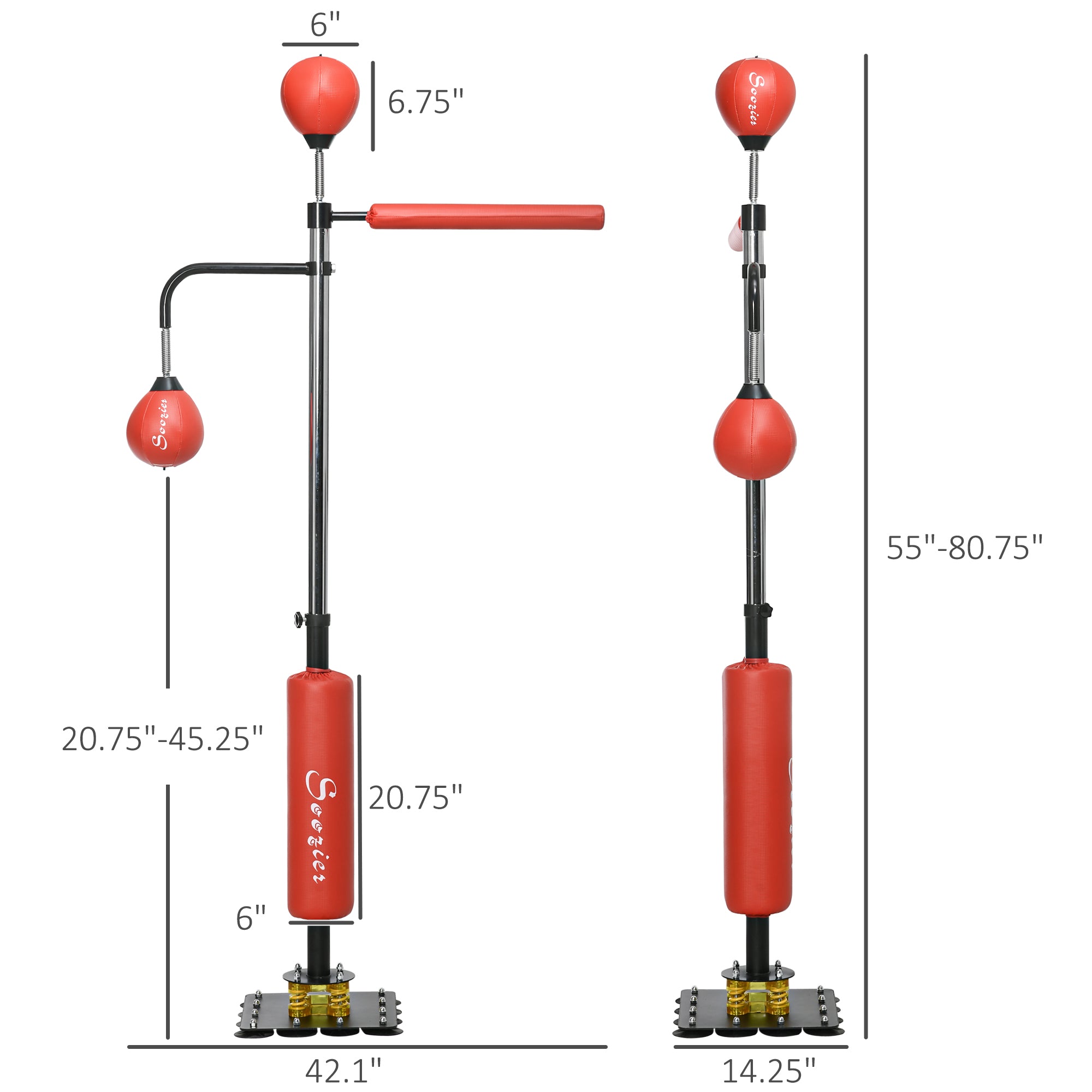 Gearrup 3-in-1 Reflex Bag & Speed Bag Stand | Height Adjustable