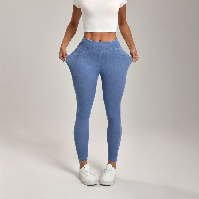 Women’s High‑Waist Sculpting Joggers – Dual‑Pocket, Slim Ankle‑Fit Active Pants