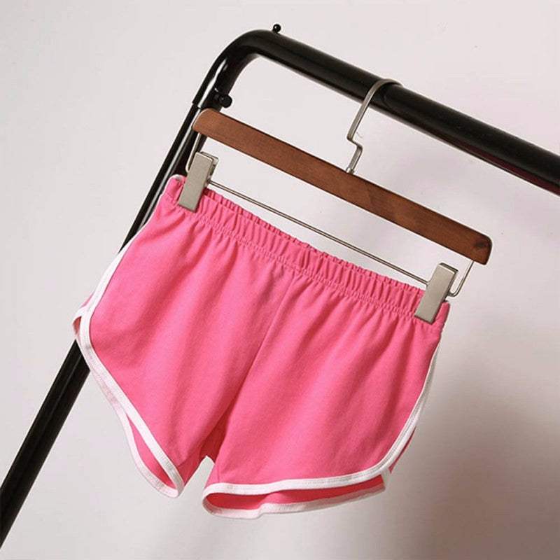 women wearing casual skinny summer shorts with waistband for workout