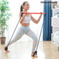 Fitness Bar with Resistance Bands and Exercise Guide Resibar